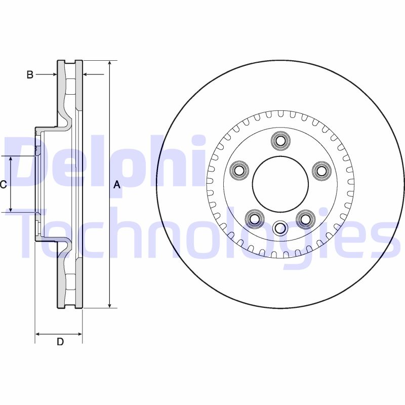Remschijven Delphi Diesel BG9168C