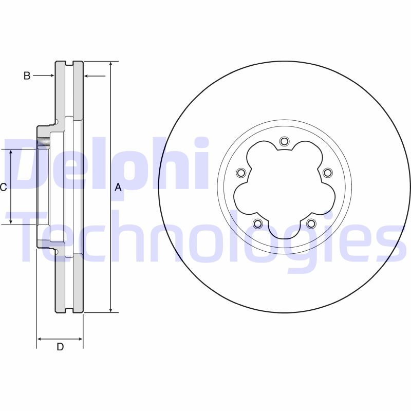Remschijven Delphi Diesel BG9176C