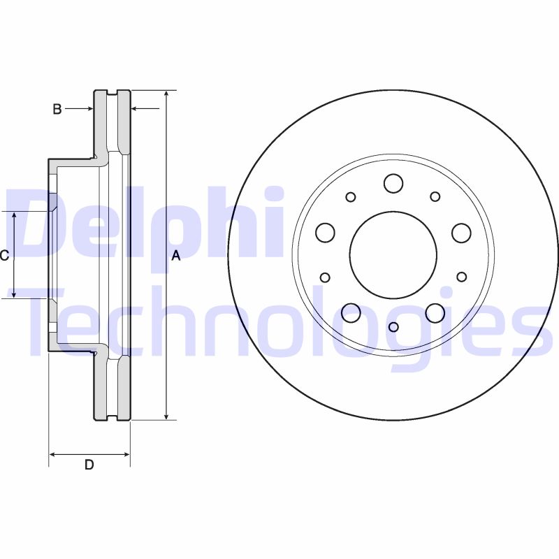 Remschijven Delphi Diesel BG9180C