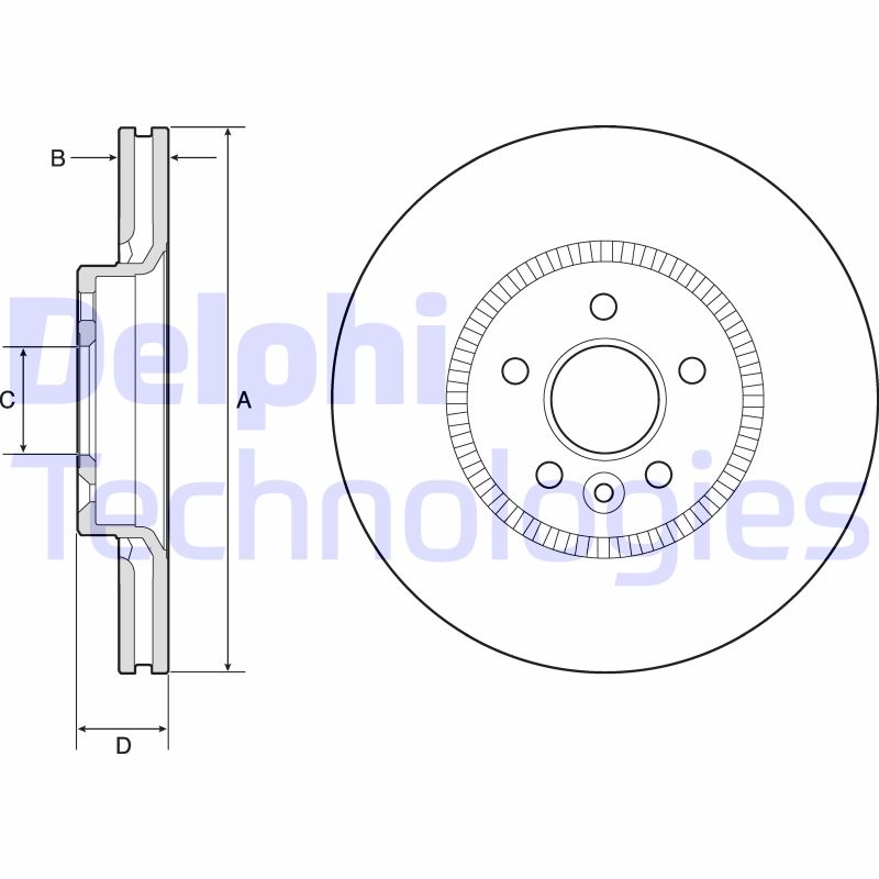 Remschijven Delphi Diesel BG9184C