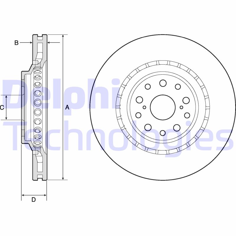 Remschijven Delphi Diesel BG9187C