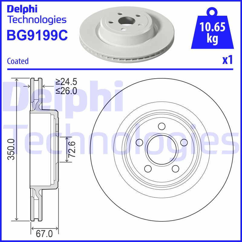 Remschijven Delphi Diesel BG9199C