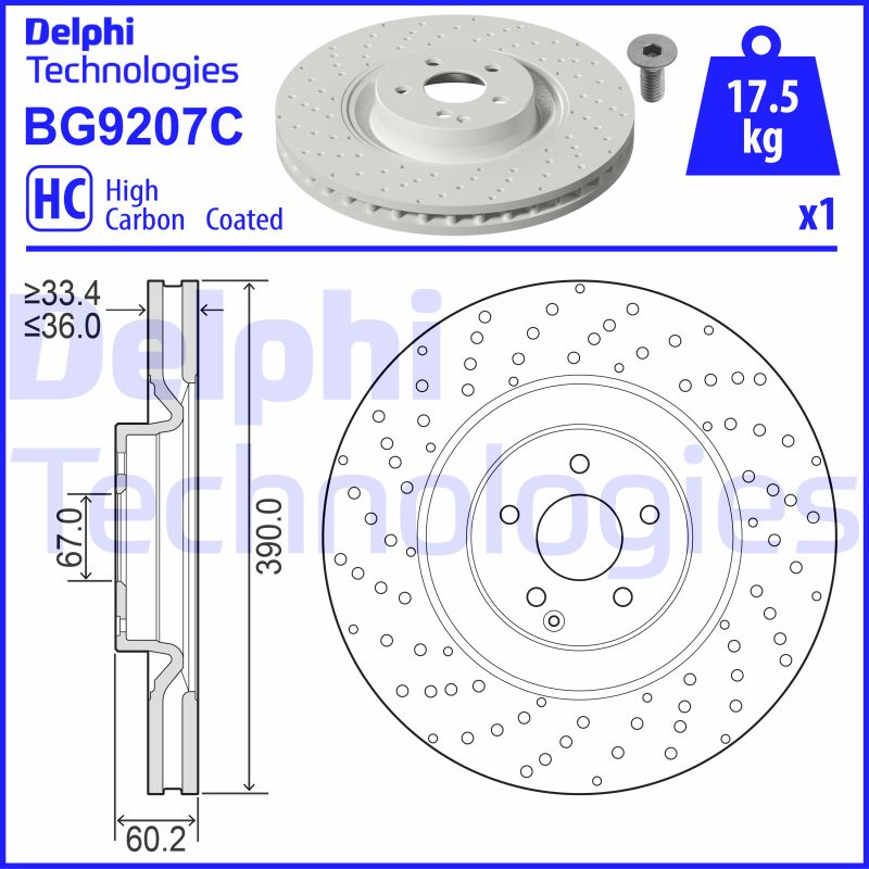 Remschijven Delphi Diesel BG9207C