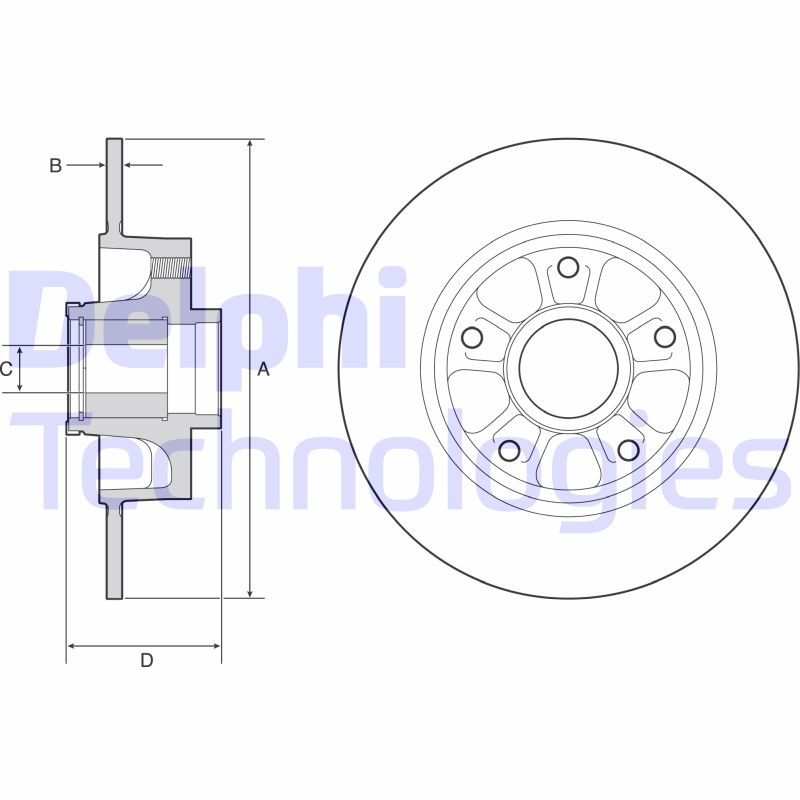 Remschijven Delphi Diesel BG9230RSC