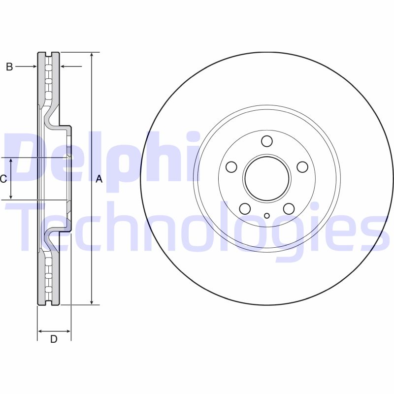 Remschijven Delphi Diesel BG9233C