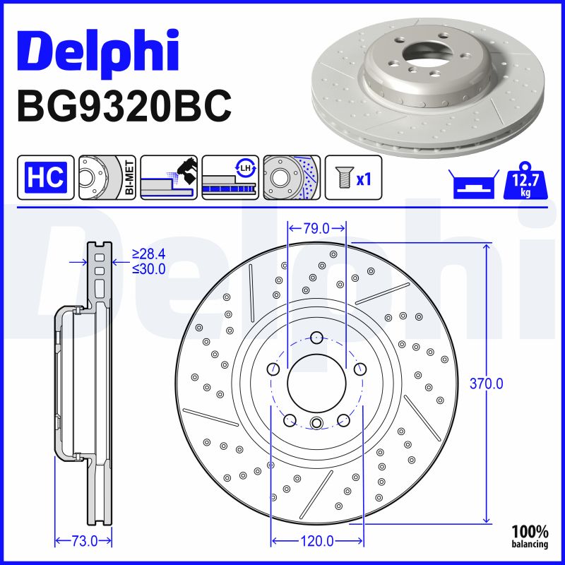 Delphi Diesel Remschijven BG9320BC