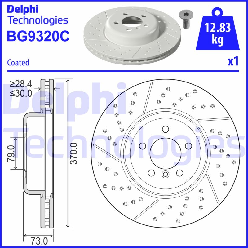 Remschijven Delphi Diesel BG9320C