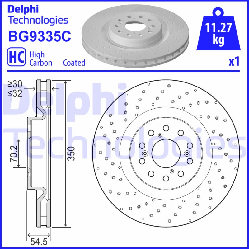 Remschijven Delphi Diesel BG9335C