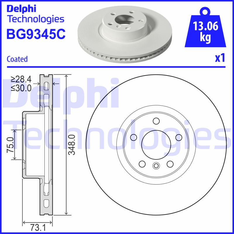 Remschijven Delphi Diesel BG9345C