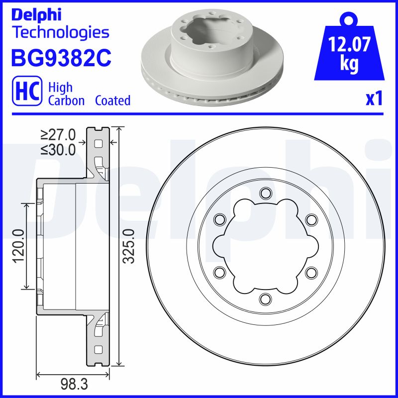 Remschijven Delphi Diesel BG9382C