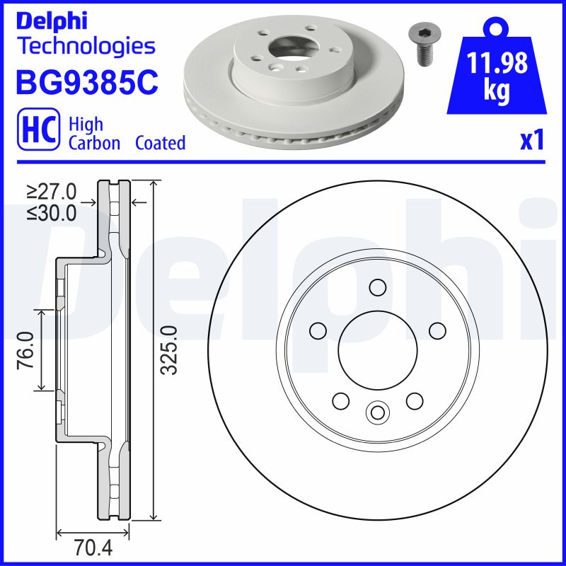 Remschijven Delphi Diesel BG9385C