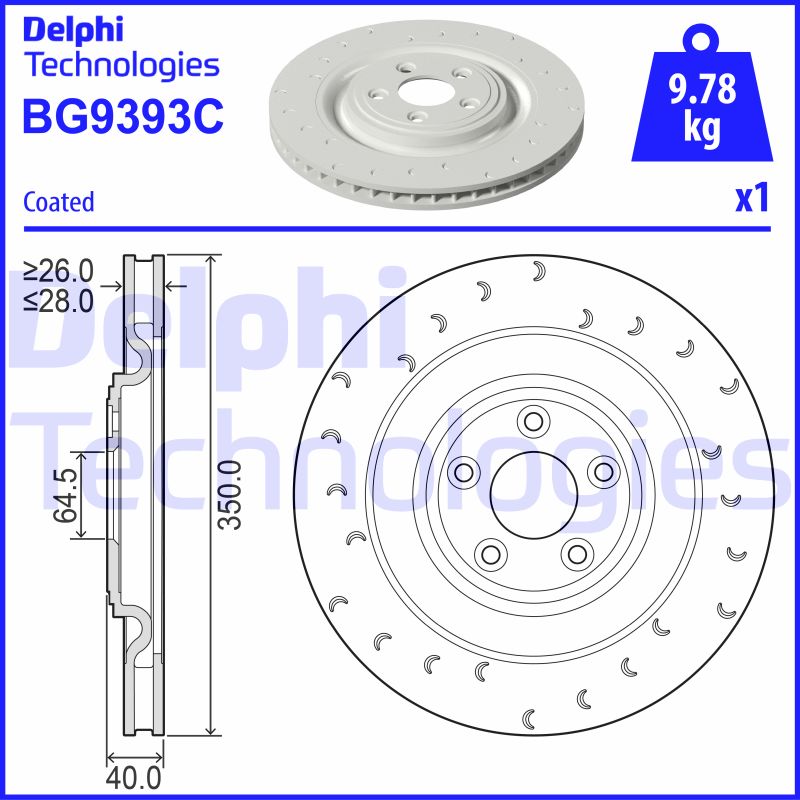 Remschijven Delphi Diesel BG9393C