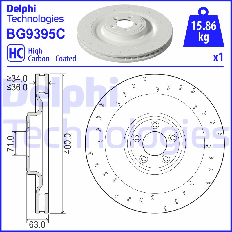 Remschijven Delphi Diesel BG9395C