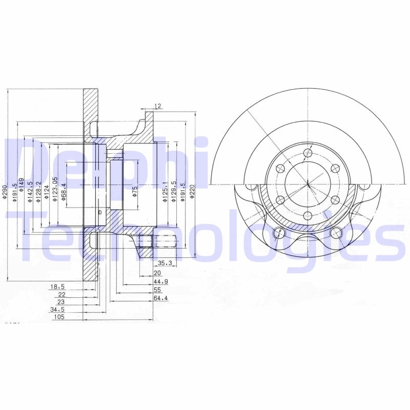 Remschijven Delphi Diesel BG9722
