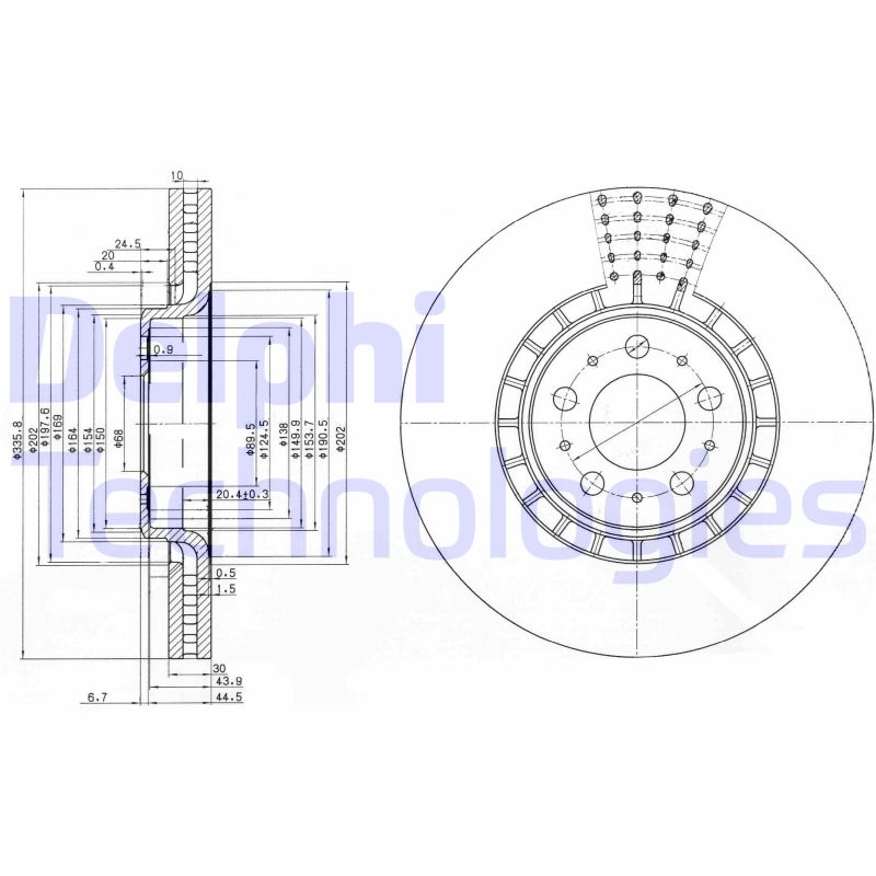 Remschijven Delphi Diesel BG9783C