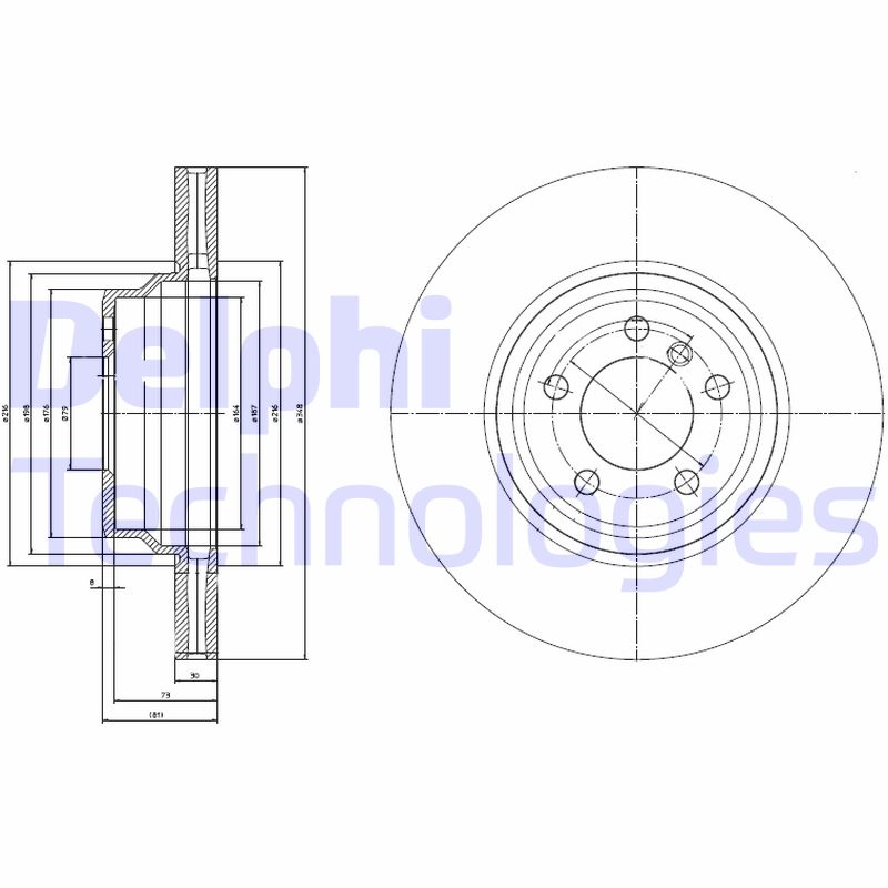 Remschijven Delphi Diesel BG9788