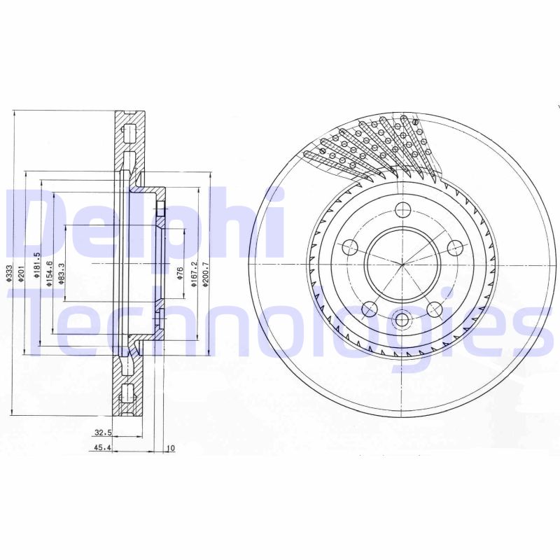 Remschijven Delphi Diesel BG9892