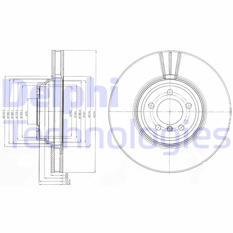 Remschijven Delphi Diesel BG9915