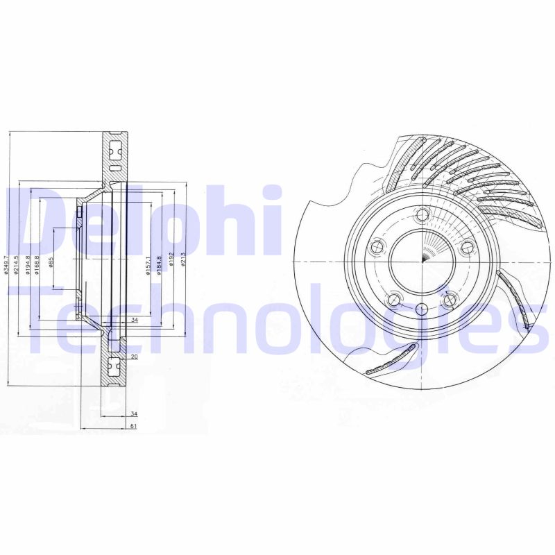 Remschijven Delphi Diesel BG9950