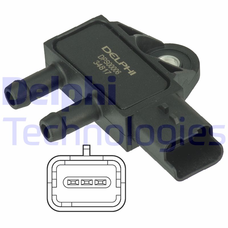 Uitlaatgasdruk sensor Delphi Diesel DPS00006