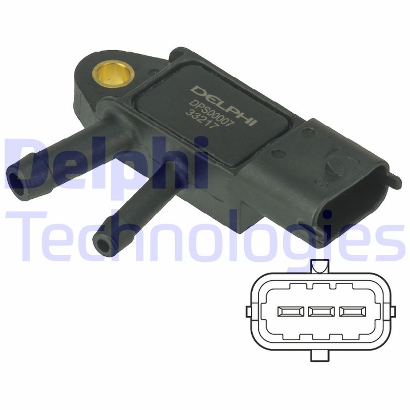 Uitlaatgasdruk sensor Delphi Diesel DPS00007