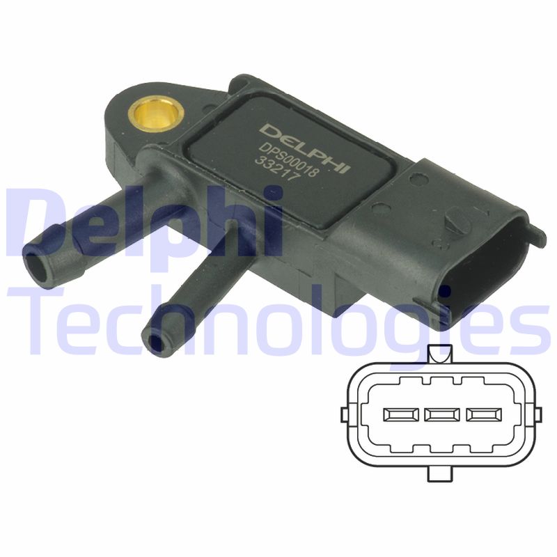 Uitlaatgasdruk sensor Delphi Diesel DPS00018