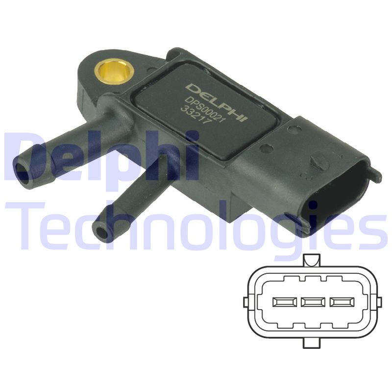 Uitlaatgasdruk sensor Delphi Diesel DPS00021