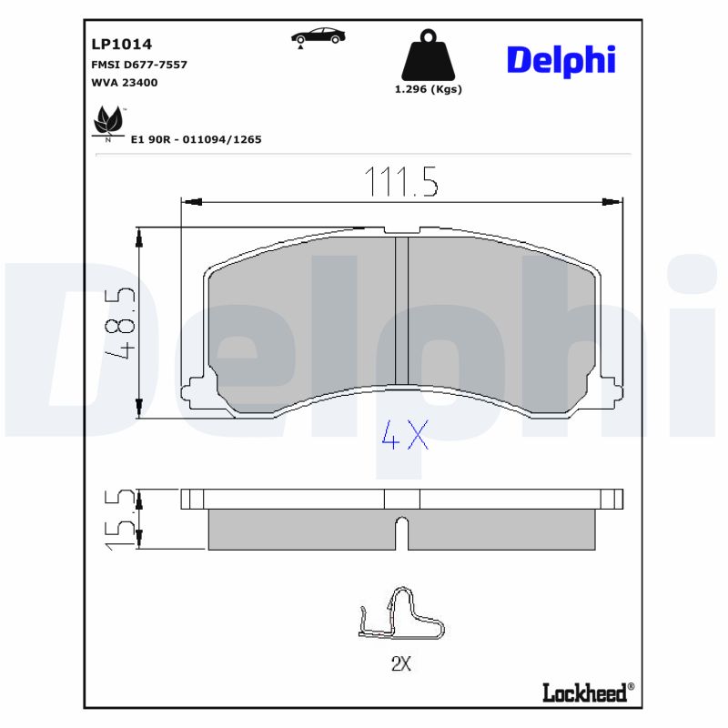 Delphi Diesel Remblokset LP1014