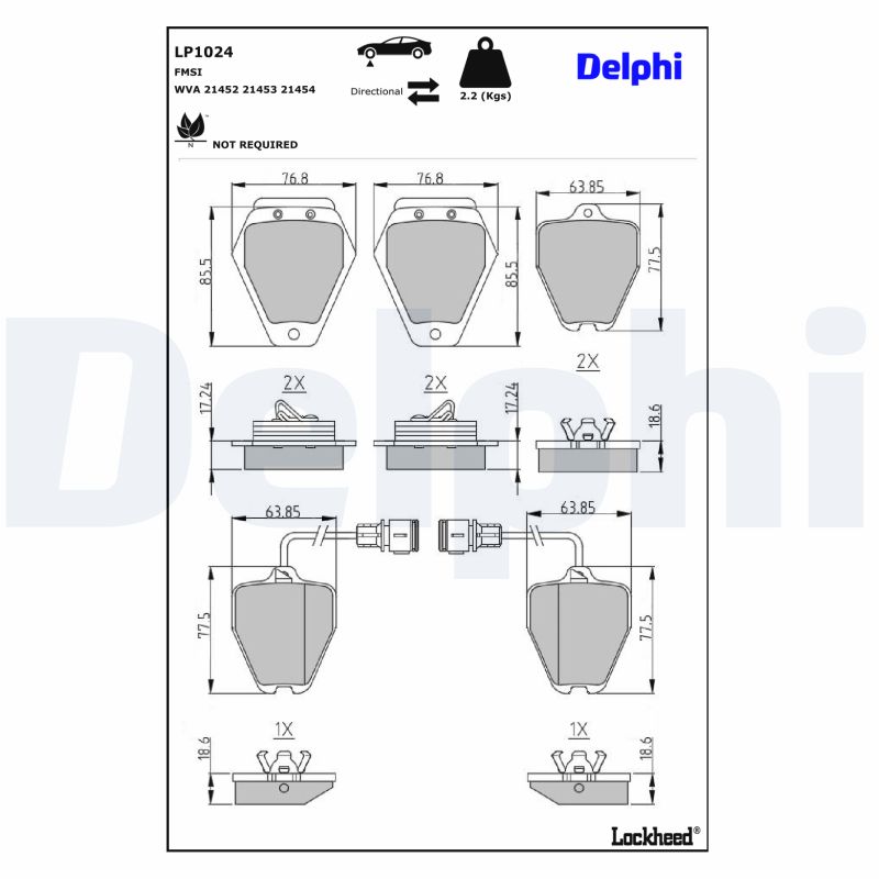 Remblokset Delphi Diesel LP1024