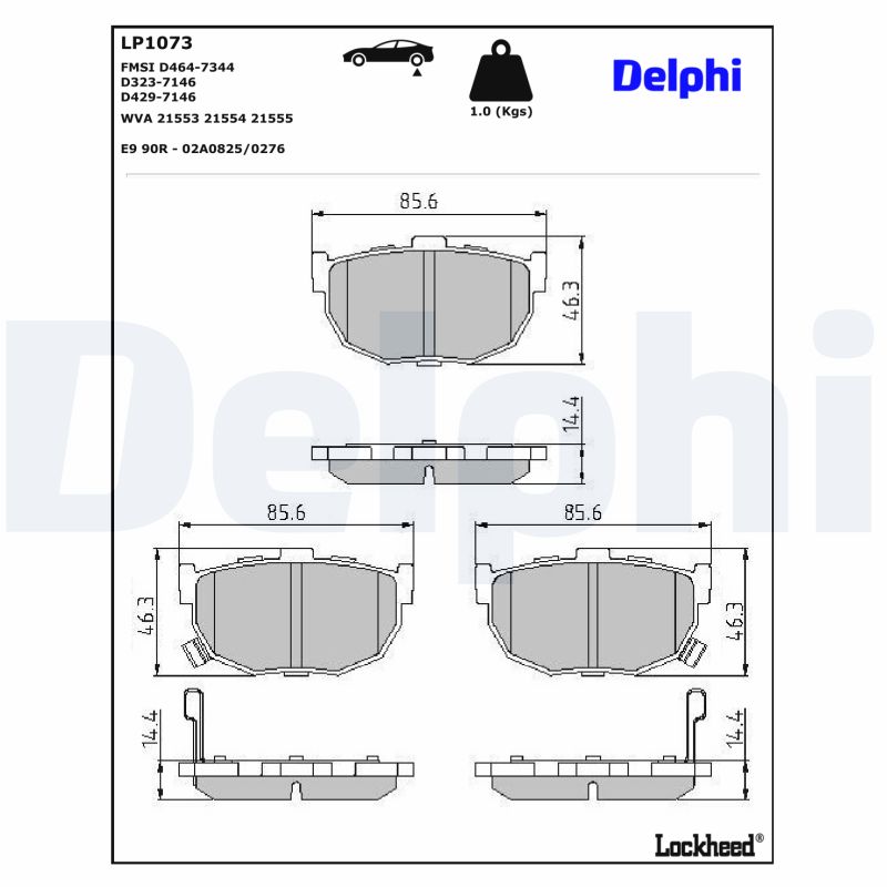 Delphi Diesel Remblokset LP1073