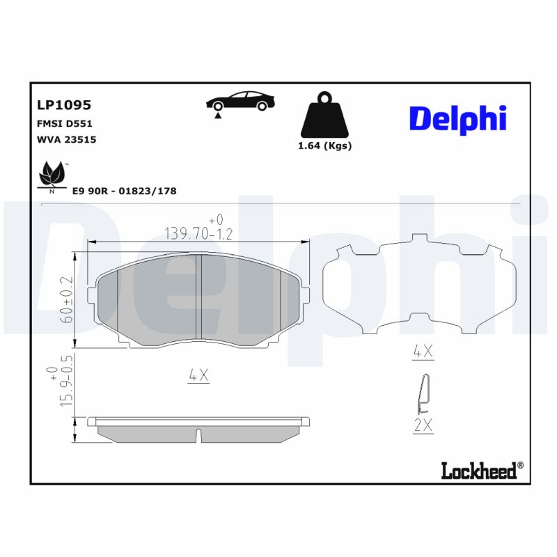 Delphi Diesel Remblokset LP1095