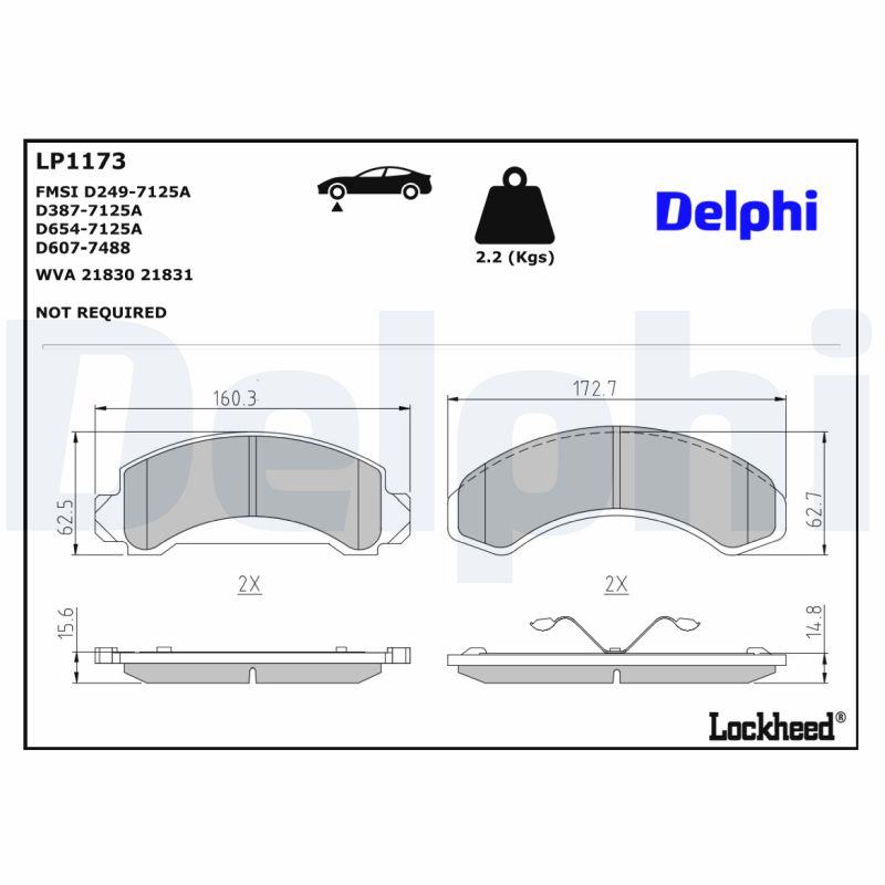 Remblokset Delphi Diesel LP1173