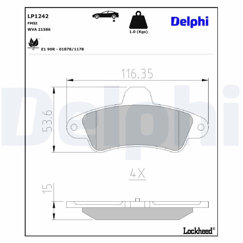 Remblokset Delphi Diesel LP1242