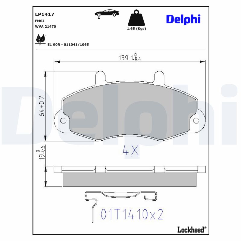 Delphi Diesel Remblokset LP1417