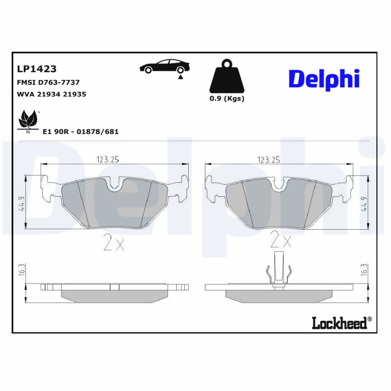 Delphi Diesel Remblokset LP1423