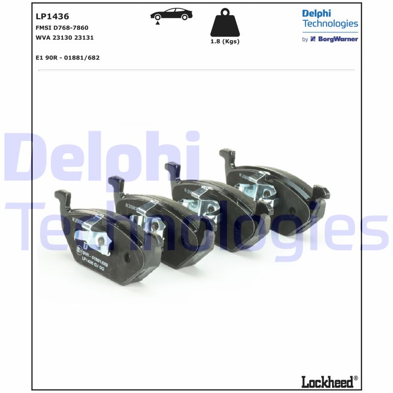 Delphi Diesel Remblokset LP1436