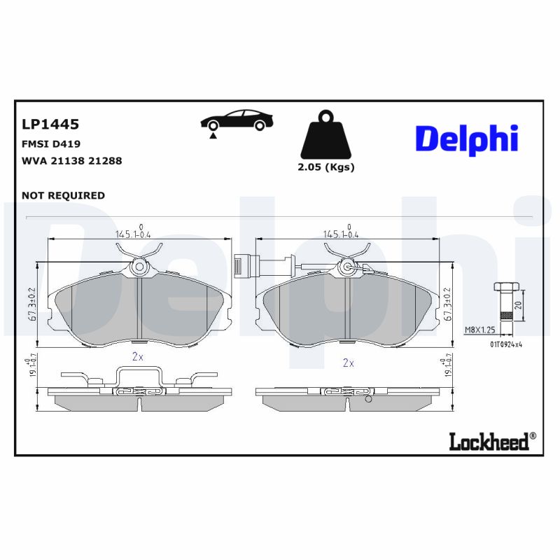 Delphi Diesel Remblokset LP1445
