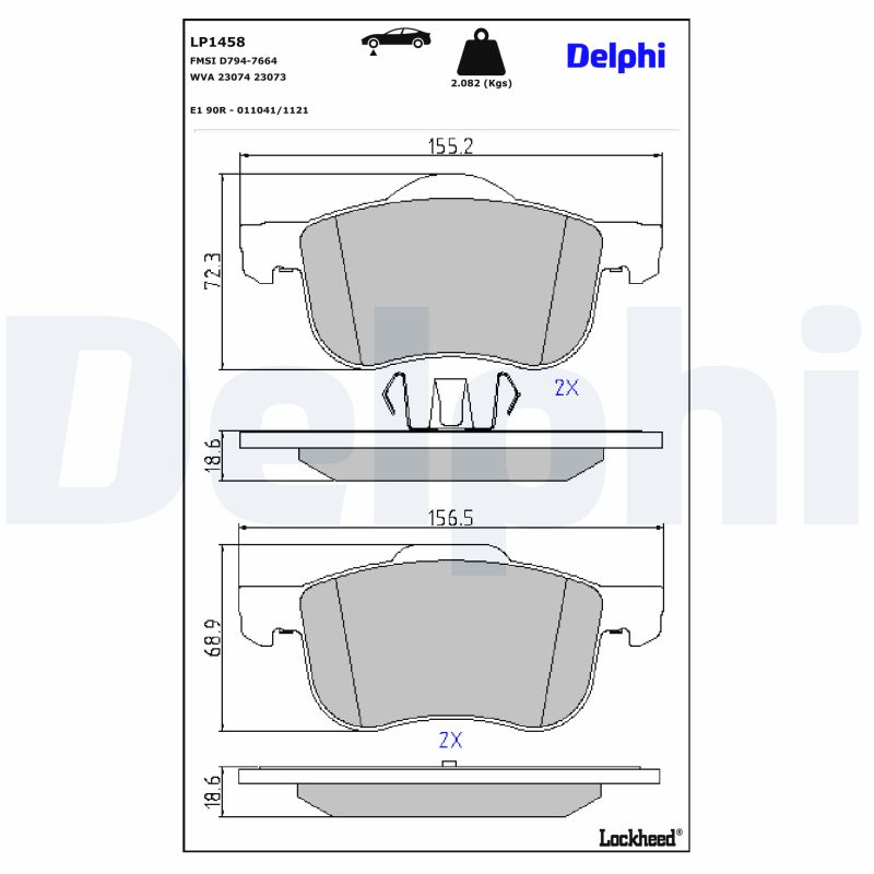 Delphi Diesel Remblokset LP1458