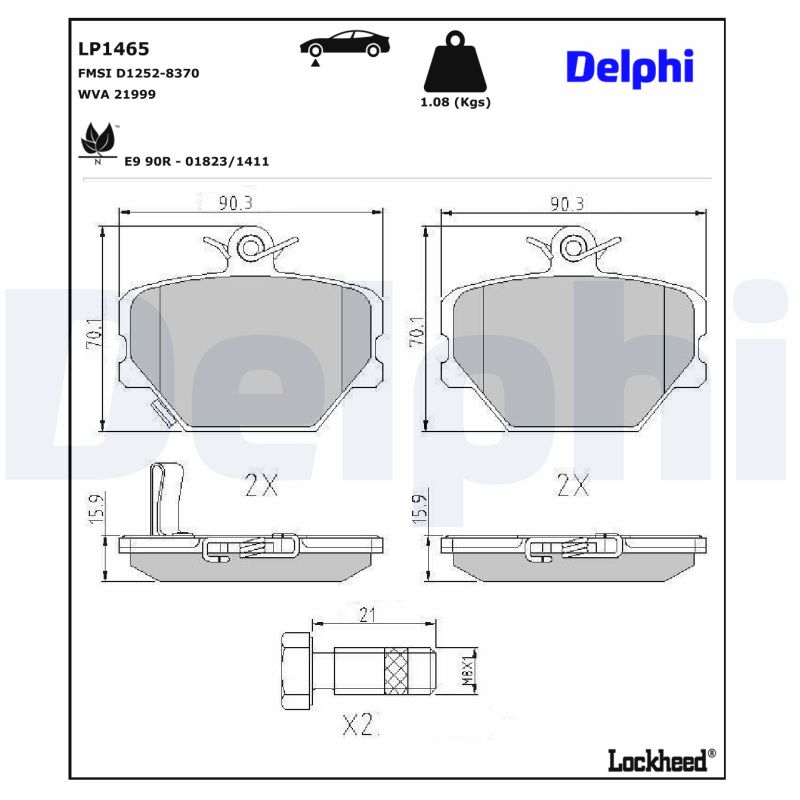 Delphi Diesel Remblokset LP1465
