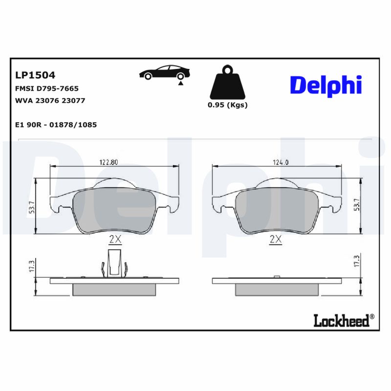 Delphi Diesel Remblokset LP1504