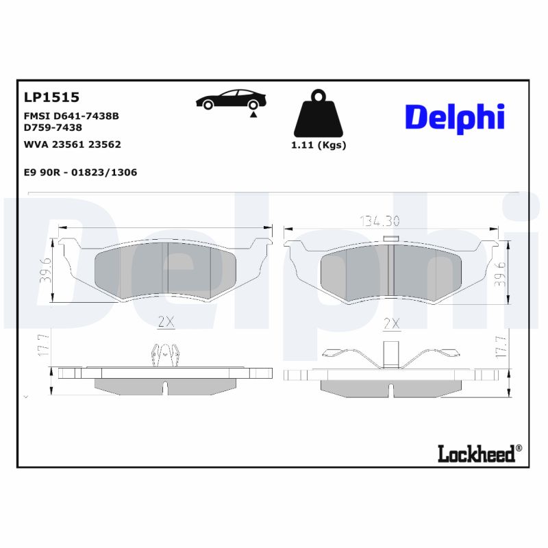 Delphi Diesel Remblokset LP1515