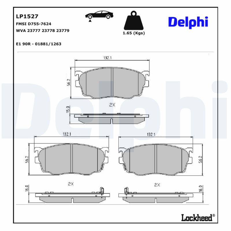 Delphi Diesel Remblokset LP1527