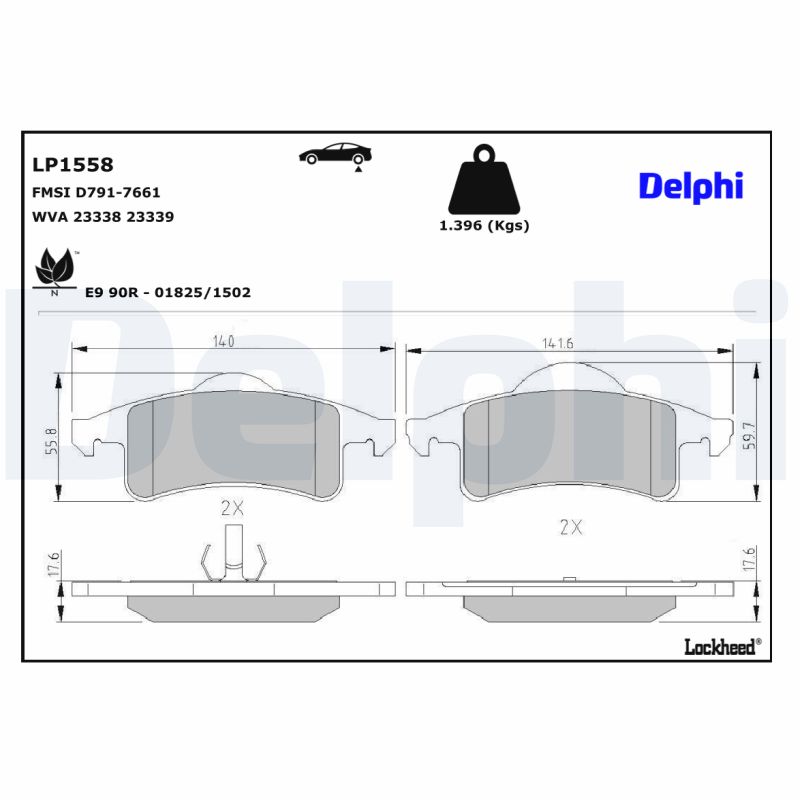 Delphi Diesel Remblokset LP1558