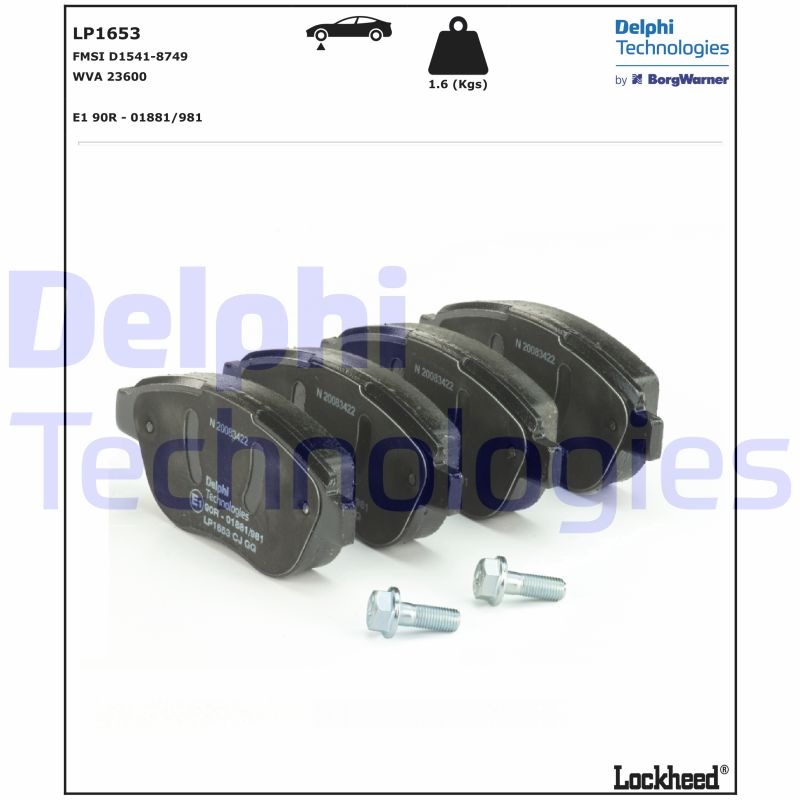 Delphi Diesel Remblokset LP1653