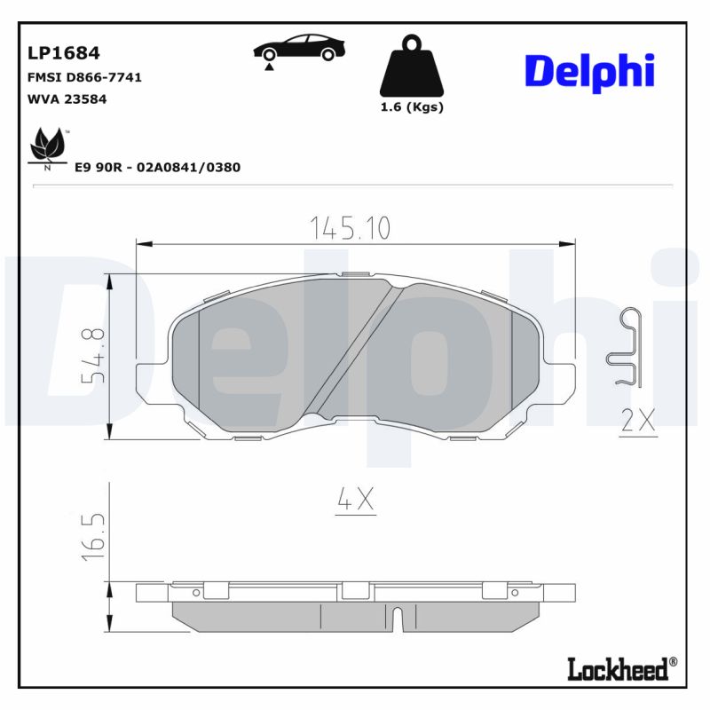 Delphi Diesel Remblokset LP1684