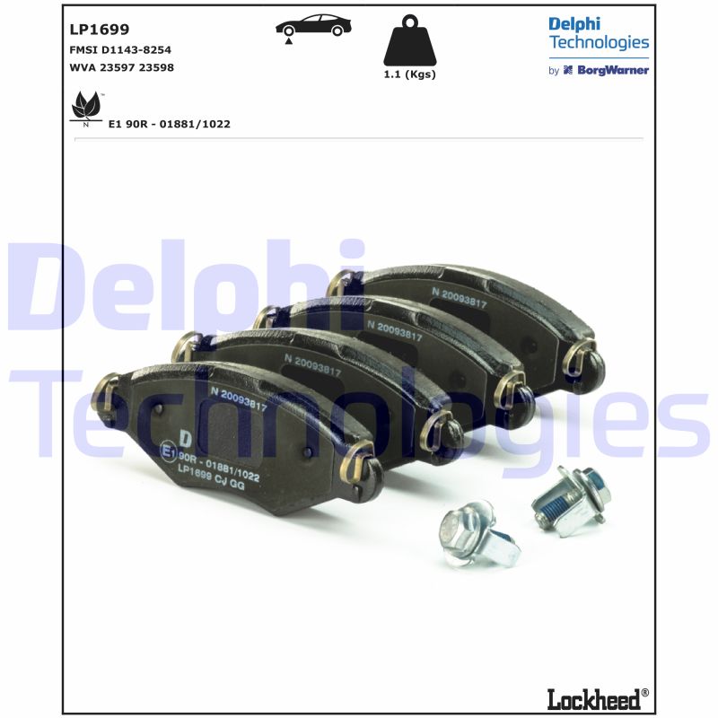 Delphi Diesel Remblokset LP1699