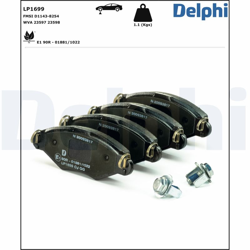 Delphi Diesel Remblokset LP1699