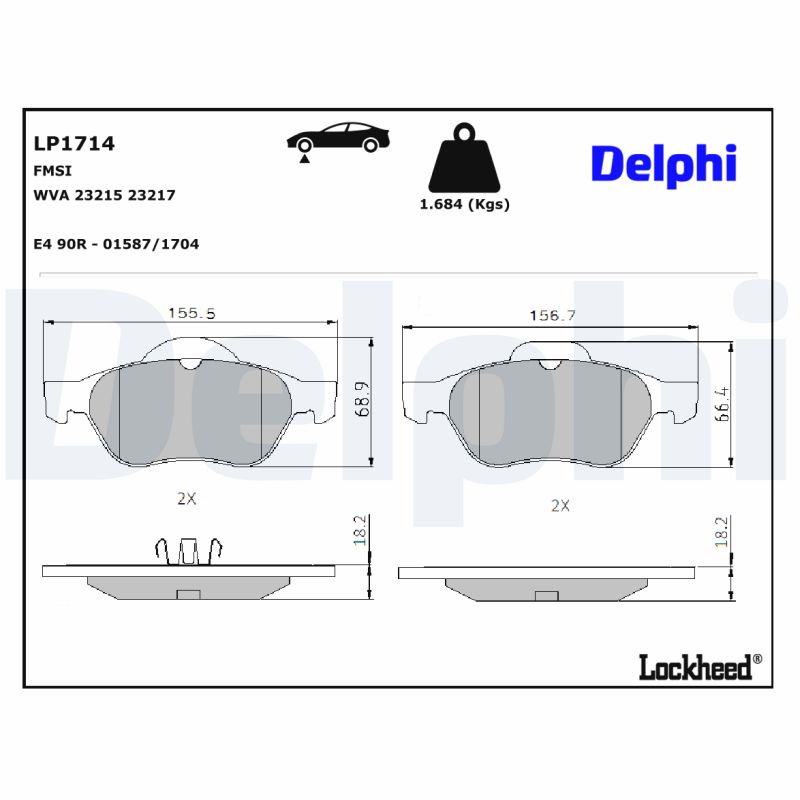 Delphi Diesel Remblokset LP1714