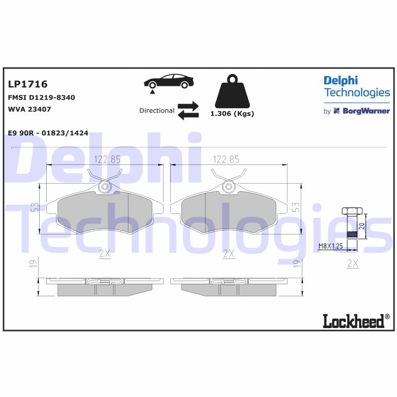 Delphi Diesel Remblokset LP1716