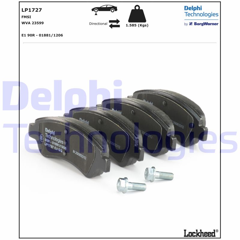 Delphi Diesel Remblokset LP1727